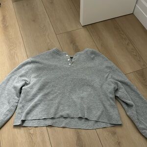 Brandy Melville waffle knit cropped long sleeve